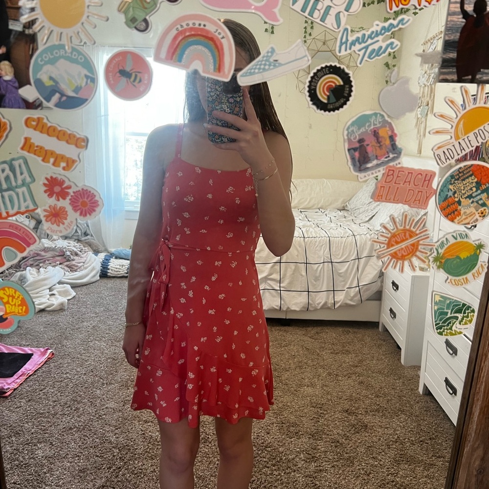 Red Floral Dress